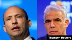 반 네타냐후 전선을 주도한 나프탈리 베네트 야미나당 대표와 야이르 라피드 예시 아티드당 대표