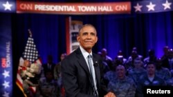 Barack Obama, Fort Lee, Virginie, le 28 septembre 2016.