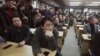 FILE - South Korean owners who run factories in the suspended inter-Korean Kaesong Industrial Complex, attend an emergency meeting held by the council of South Korean companies operating in the industrial park, in Seoul, South Korea, Feb. 12, 2016.