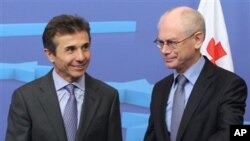 ბიძინა ივანიშვილი, საქართველოს პრემიერ მინისტრი და ჰერმან ვან რომპეი, ევროსაბჭოს პრეზიდენტი 