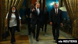 რუსეთის საგარეო საქმეთა მინისტრი და აშშ-ის სახელმწიფო მდივნის პირვლი მოადგილე, მოსკოვი, 25 აგვისტო, 2020.