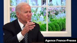 조 바이든 미국 대통령이 지난 26일 미국-동남아시아국가연합(ASEAN·아세안) 화상 정상회의에서 발언하고 있다.