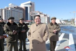 North Korea's leader Kim Jong Un visits a construction sites in Samjiyon County, in this undated picture released by North Korea's Central News Agency on Oct. 16, 2019.
