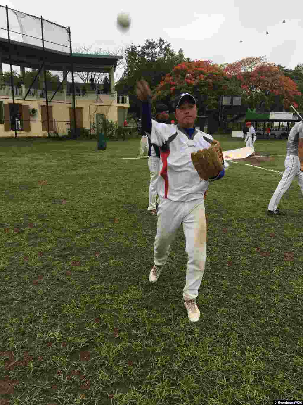 Kyaw Thuya Tun, a taxi driver, plays first base for the Myanmar national team. 