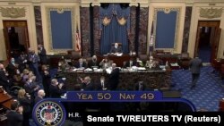 USA, Washington, The U.S. Senate passes President Joe Biden's $1.9 trillion COVID-19 relief plan