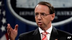 로드 로젠스타인 법무부 부장관. 