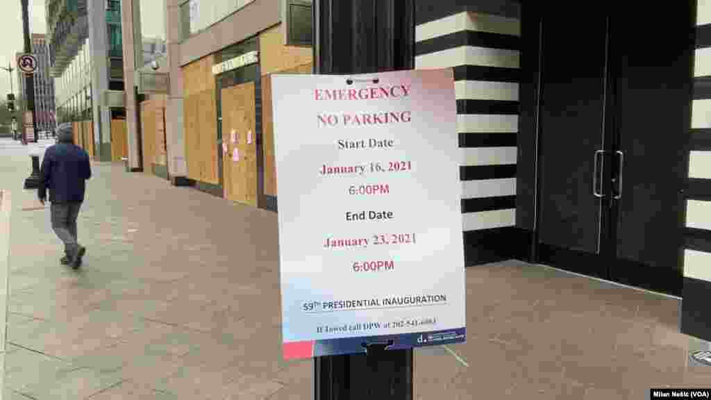 USA, Washington, city center ahead of inauguration