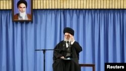 FILE - Iran's Supreme Leader Ayatollah Ali Khamenei delivers a speech in a meeting with military commanders in Tehran, Feb. 7, 2017.
