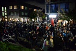 Black Lives Matter protesters march through the streets of Southeast Portland, Oregon, on Nov. 3, 2020.