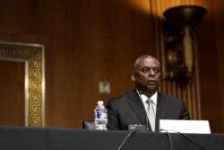 조 바이든 미국 대통령이 국방장관으로 지명한 로이드 오스틴 전 중부사령관이 지난 19일 상원 군사위원회 인준 청문회에서 증언하고 있다.