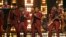 Bruno Mars, third from left, performs at the Billboard Music Awards at the MGM Grand Garden Arena on May 19, 2013 in Las Vegas.