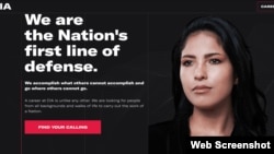 Screenshot of the CIA.gov website.