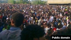 ከአዲስ አበባ ማስተር ፕላን ጋር ተያይዞ ለተቃውሞ የወጡ የኦሮሚያ ዩኒቨርሲቲዎች ተማሪዎች