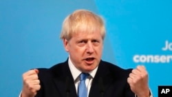 Boris Džonson govori posle izbora za novog lidera Konzervativne partije u Londonu, 23. jula 2019.