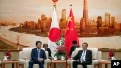 中国总理李克强会晤日本首相安倍