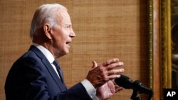 조 바이든 미국 대통령이 14일 백악관에서 아프가니스탄 완전 철군 계획을 밝혔다.