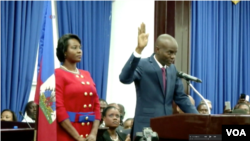 L'investiture du président Jovenel Moïse en Haïti, le 8 février 2017.