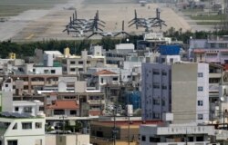 일본 오키나와현 기노완의 후텐마 미 해병대 비행장.