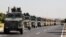 A Turkish miltary convoy is pictured in Kilis near the Turkish-Syrian border, Turkey, Oct. 9, 2019.
