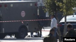 Lokasi kekerasan di Tepi Barat di mana seorang penyerang Palestina ditembak tewas setelah melakukan penikaman, Kamis (24/12). 