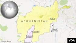 Khost province and Helmand province, Afghanistan