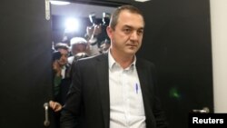 Brazil's billionaire businessman Joesley Batista is pictured at the Brasilia international airport, after testimony in Brasilia, Brazil, Sept. 7, 2017. 