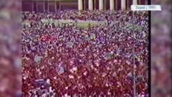 Vizita e Sekretarit të Shtetit James Baker në Shqipëri më 1991