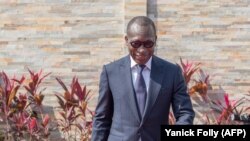 Le président béninois Patrice Talon au Palais de la Marina, le 1er août 2020.
