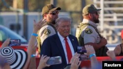 ԱՄՆ նախագահի հանրապետական ​​թեկնածու Դոնալդ Թրամփը` Ռիվերսայդ շրջանի հանրահավաքում
