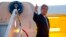 U.S. Secretary of State John Kerry gives a thumbs-up as he boards his aircraft from Andrews Air Force Base, Md., for a flight to Havana, Aug. 14, 2015. 