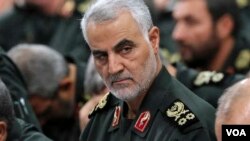 រូបឯកសារ៖ ​ឧត្តមសេនីយ៍អ៊ីរ៉ាក់​លោក Qassem Soleimani ដែល​​សហរដ្ឋ​អាមេរិកបាន​សម្លាប់​នៅ​ក្នុងការ​វាយ​ប្រហារ​ដោយ​​យន្ត​ហោះ​គ្មាន​មនុស្ស​បើក​ដ្រូន 