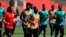 L'équipe du Sénégal s'entraîne au stade du Spartak à Moscou, en Russie, le 18 juin 2018.