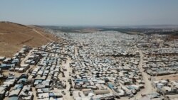 FILE - A tent city for the internally displaced is seen in Idlib province, northwestern Syria, July 24, 2020.