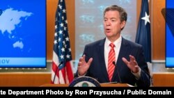 샘 브라운백 미 국무부 국제종교자유 대사가 지난 6월 워싱턴 국무부 청사에서 열린 '2019 국제종교자유' 보고서 발표 기자회견에서 북한의 종교 탄압 실태를 언급했다. 