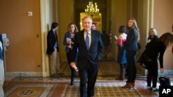 Pemimpin mayoritas baru di Senat AS, Mitch McConnell di gedung Capitol Hill.