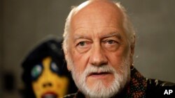 FILE - Mick Fleetwood, the drummer and co-founder of the band Fleetwood Mac, speaks before the start of an interview at a hotel in London, Sept. 28, 2017.