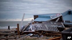 飓风马修在美国南卡罗莱纳州海南上摧毁的房屋（2016年10月8日）