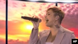 In this image from video, Demi Lovato performs during the Celebrating America event on Jan. 20, 2021, following the inauguration of Joe Biden as the 46th president of the United States. 