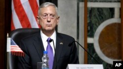 Le ministre américain de la Défense Jim Mattis à New Delhi, Inde, 26 septembre 2017.