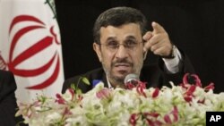Iranian President Mahmoud Ahmadinejad fieldsa ques