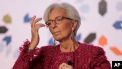 នាយិកា IMF លោកស្រី Christine Lagarde ចូលរួម​ពិធី​បើក​សន្និសីទ​សេដ្ឋកិច្ច​ ឱកាស​សម្រាប់​គ្រប់​គ្នា នៅ​ក្នុង​ក្រុង Marrakech ប្រទេស​ម៉ារ៉ុក កាលពី​ថ្ងៃទី៣០ ខែមករា ឆ្នាំ២០១៨។