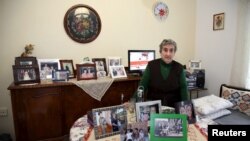 Emilia Kamvisi, an 85-year-old grandmother, is seen in her home in the Greek island of Lesbos after she was nominated for the Nobel Peace Prize, Feb. 1, 2016. 