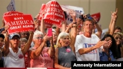 Des partisans du candidat républicain Donald Trump, Fredericksburg, Virginia, le 20 août 2016. (AP Photo/Gerald Herbert)