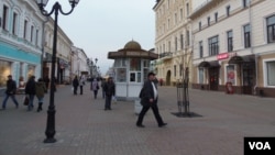 俄罗斯鞑靼斯坦共和国首府喀山市街头。中俄针对莫斯科-喀山高铁分歧严重。