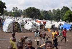 Congolese victims of ethnic violence are seen at a makeshift camp for the internally displaced people in Bunia, Ituri province, in the eastern Democratic Republic of Congo, June 25, 2019.