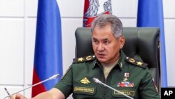 Menteri Pertahanan Rusia Sergei Shoigu di Moskow, 28 Juli 2016. (Foto: dok). 