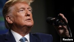 트럼프 대통령의 연설 모습