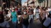 FILE - People shout slogans against the government during a protest in Havana, Cuba, July 11, 2021. 