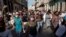People shout slogans against the government during a protest in Havana, Cuba July 11, 2021. 