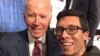 Thai-American campaigner Jerry Raburn (right) with Democrat presidential candidate Joe Biden (left)